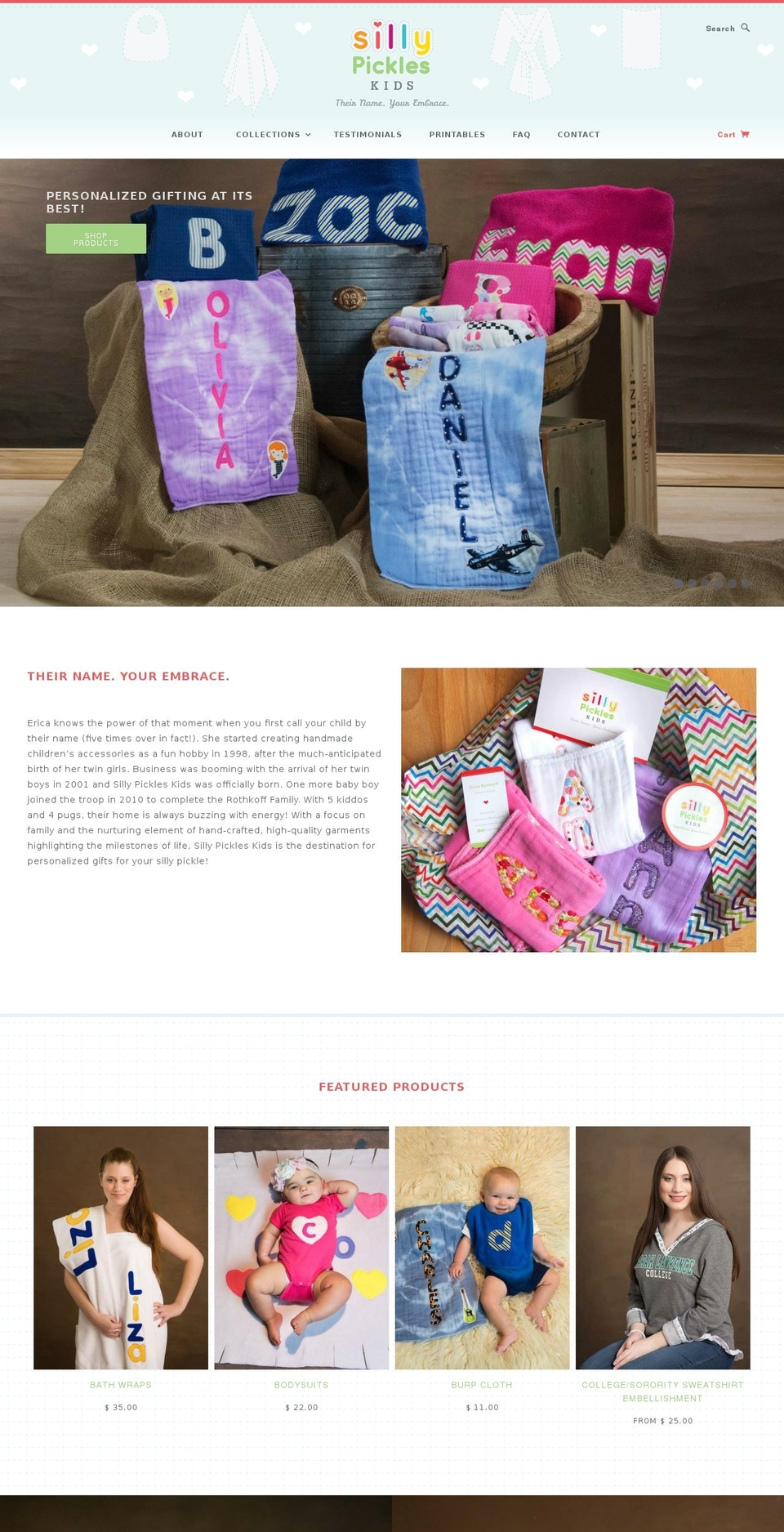 sillypickleskids.com shopify website screenshot