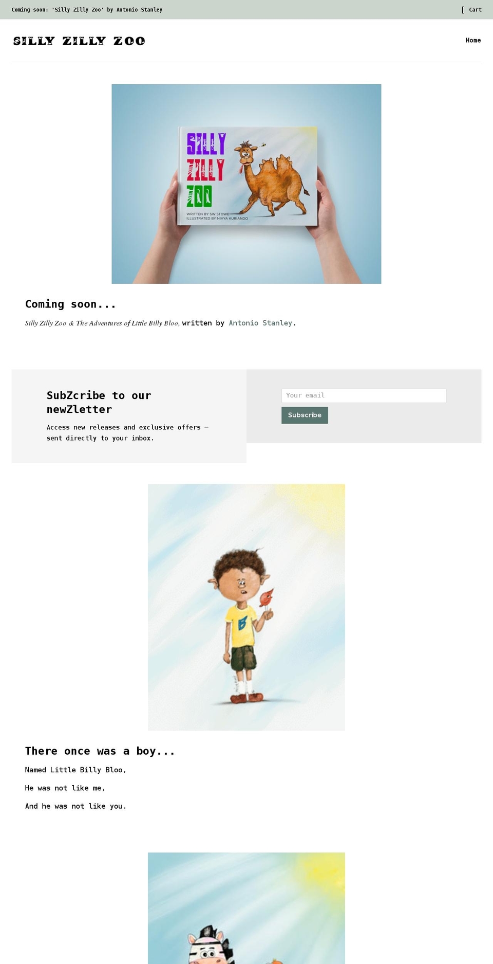 sillyzillybooks.com shopify website screenshot