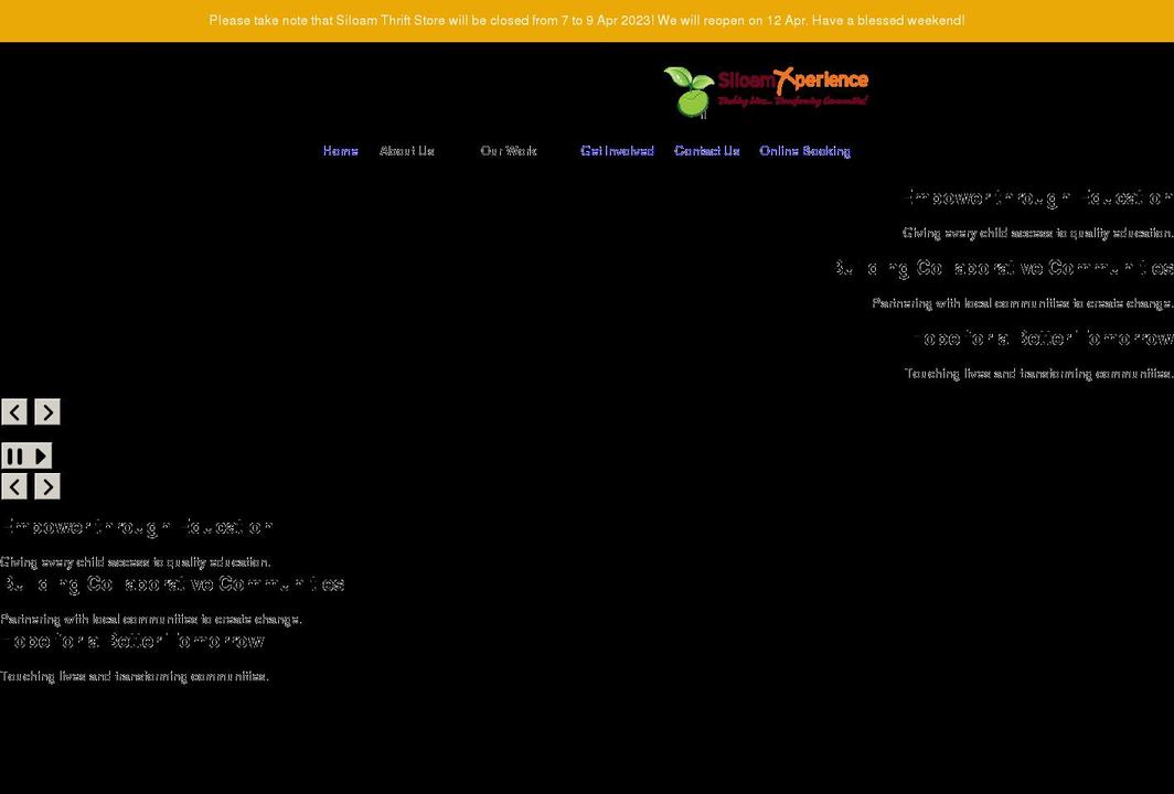 siloamxperience.org shopify website screenshot