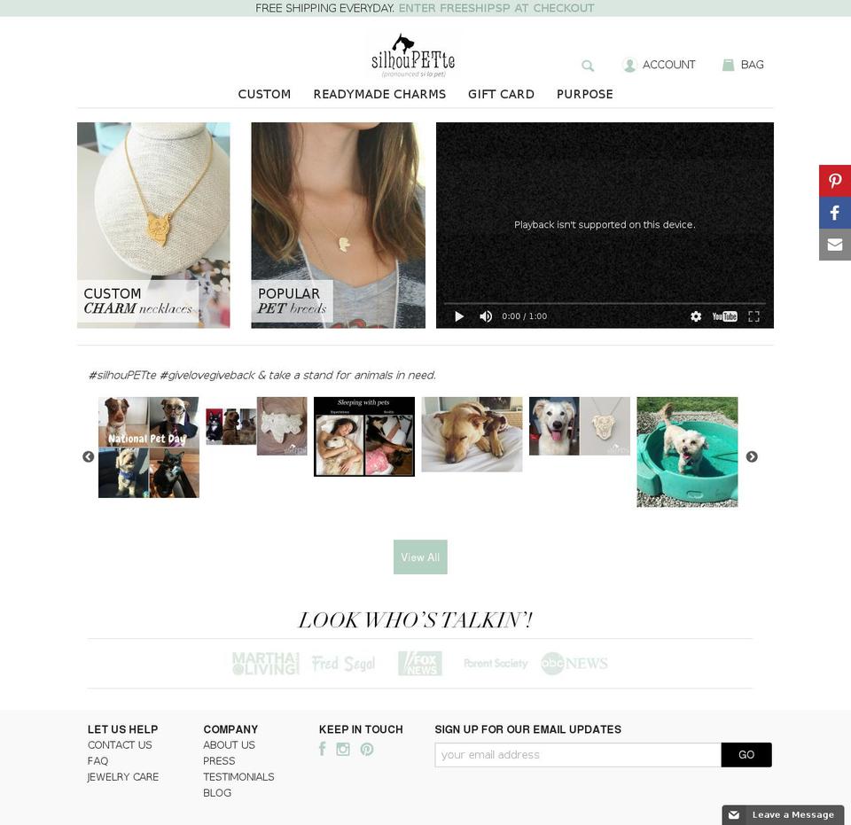 Active Theme Feb 2016 Shopify theme site example silopet.com