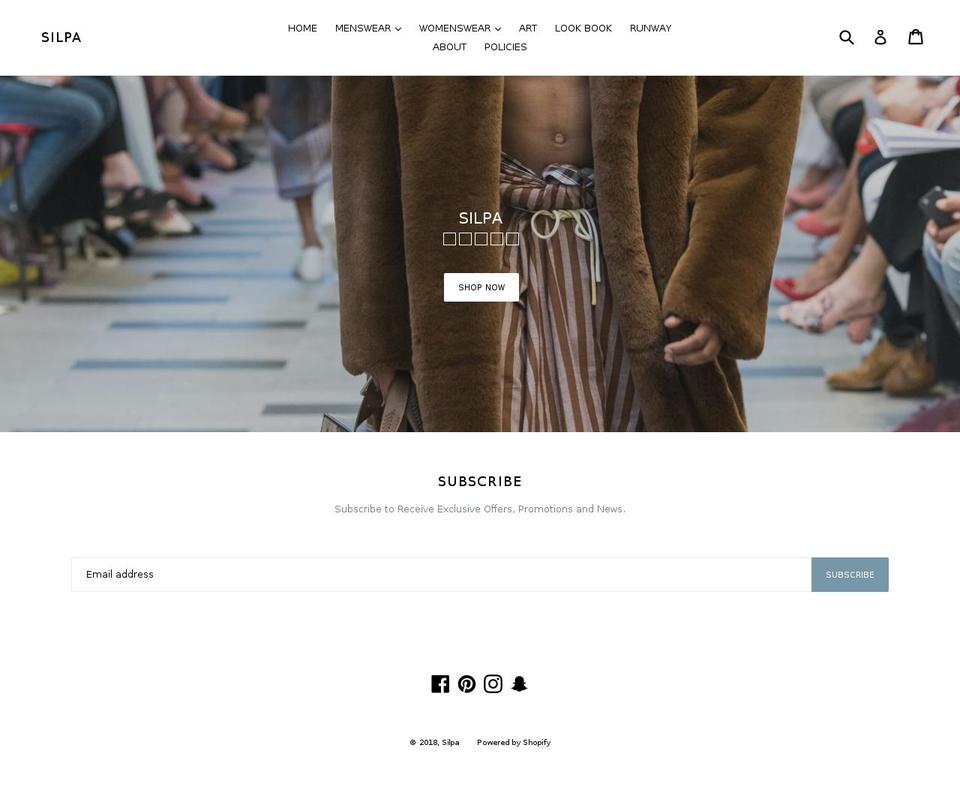 silpaclo.com — Shopify storefront screenshot