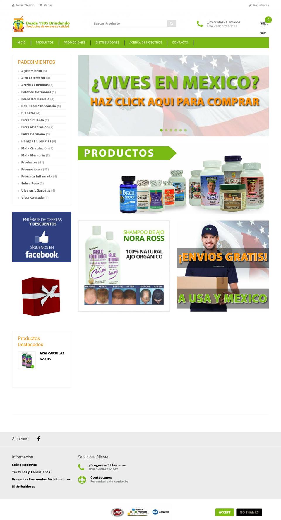 NutriProductos Shopify theme site example siluetline.myshopify.com