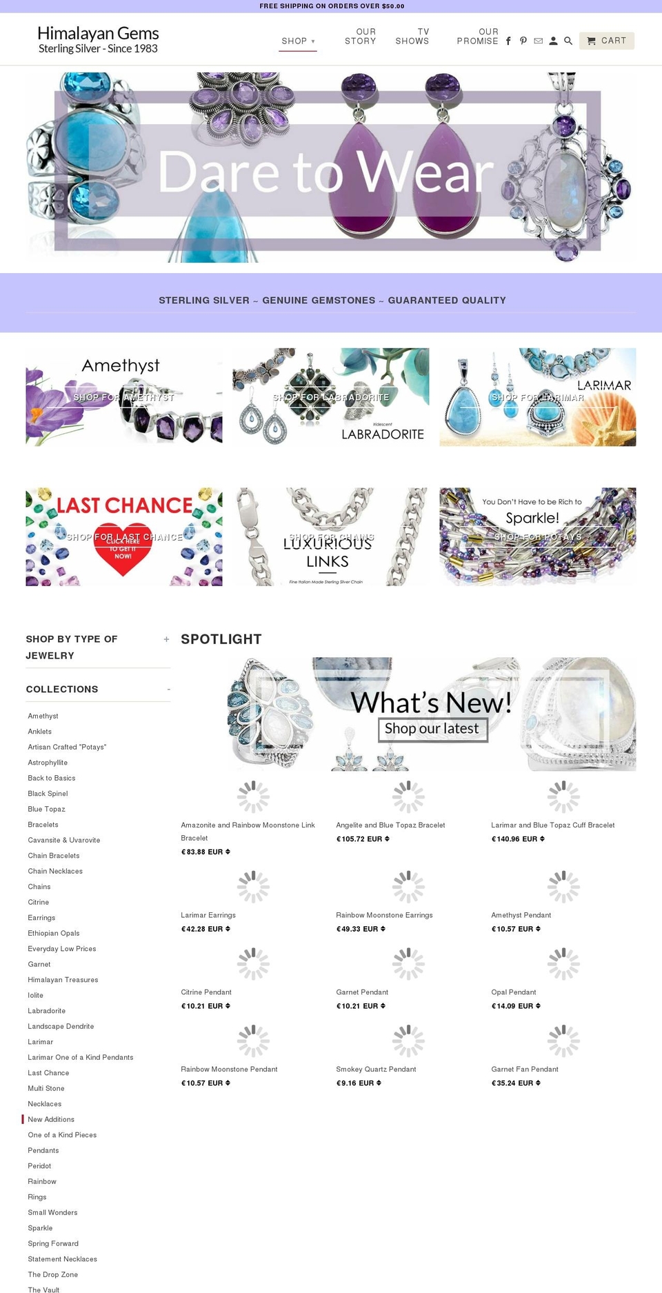 silver-garden-jewelry.com shopify website screenshot