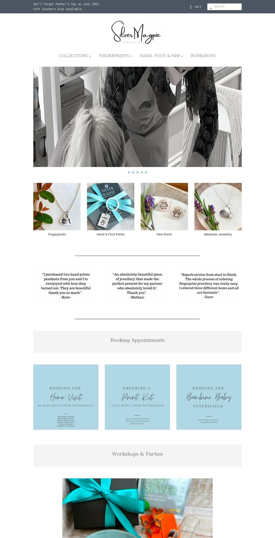 silver-magpie.co.uk shopify website screenshot