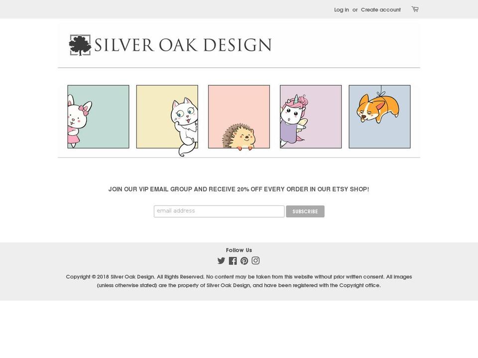 silver-oak-design.com shopify website screenshot