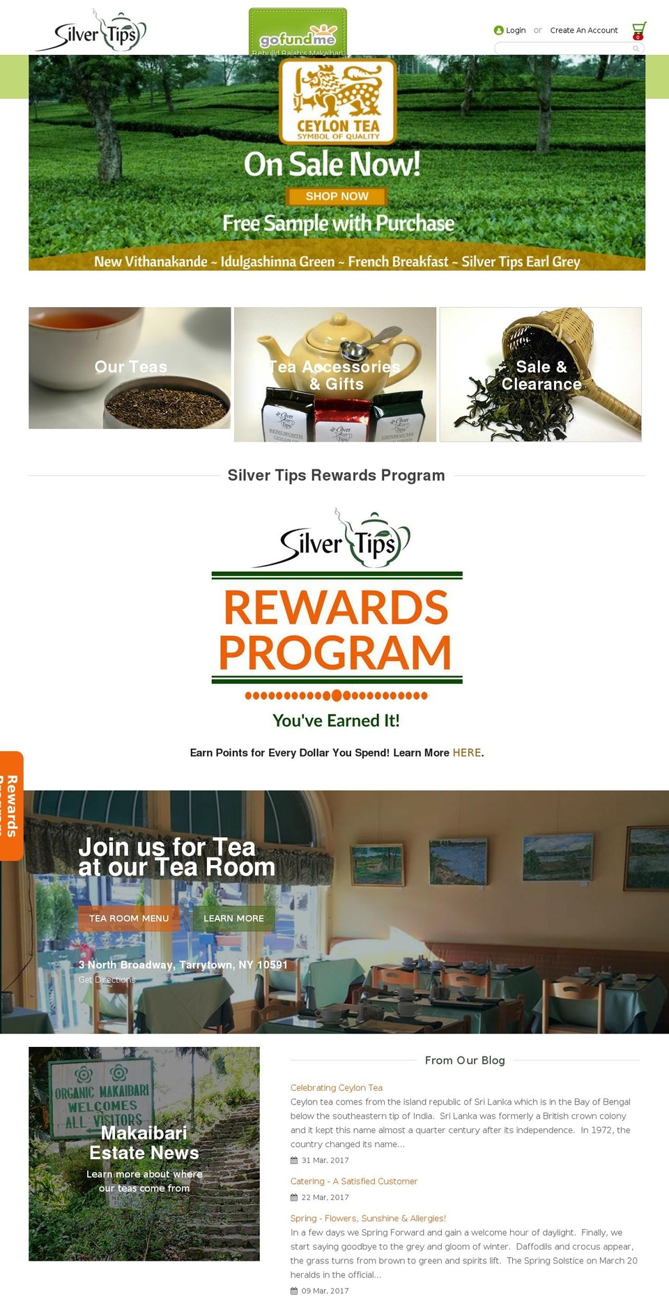 silver-tips-tea.myshopify.com shopify website screenshot