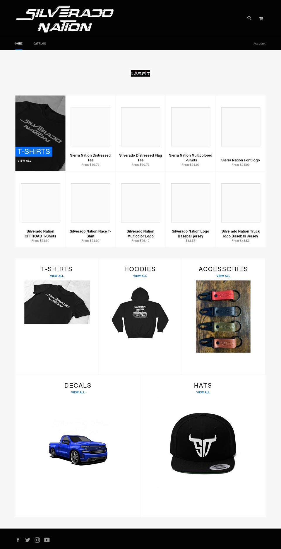 silveradonation.net shopify website screenshot
