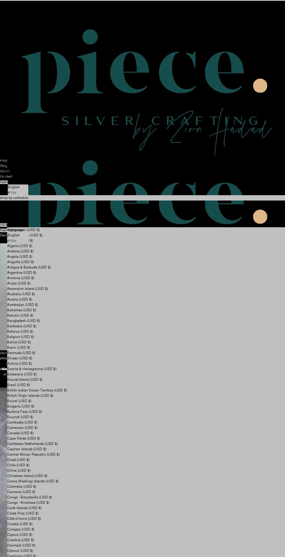 silverandjudaica.com shopify website screenshot