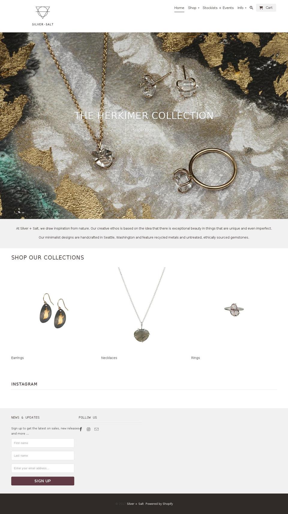 silverandsalt.co shopify website screenshot