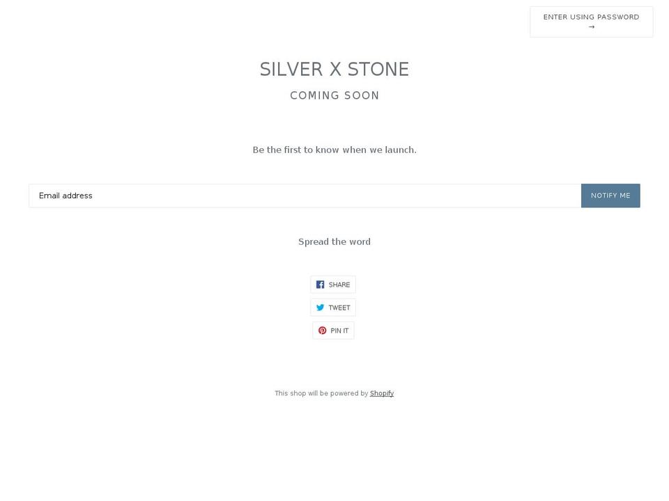 silverandstone.store shopify website screenshot