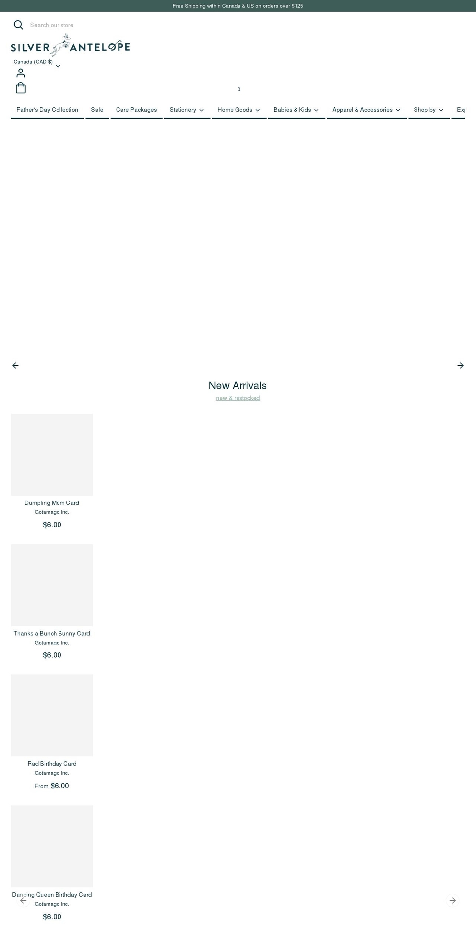 silverantelope.com shopify website screenshot