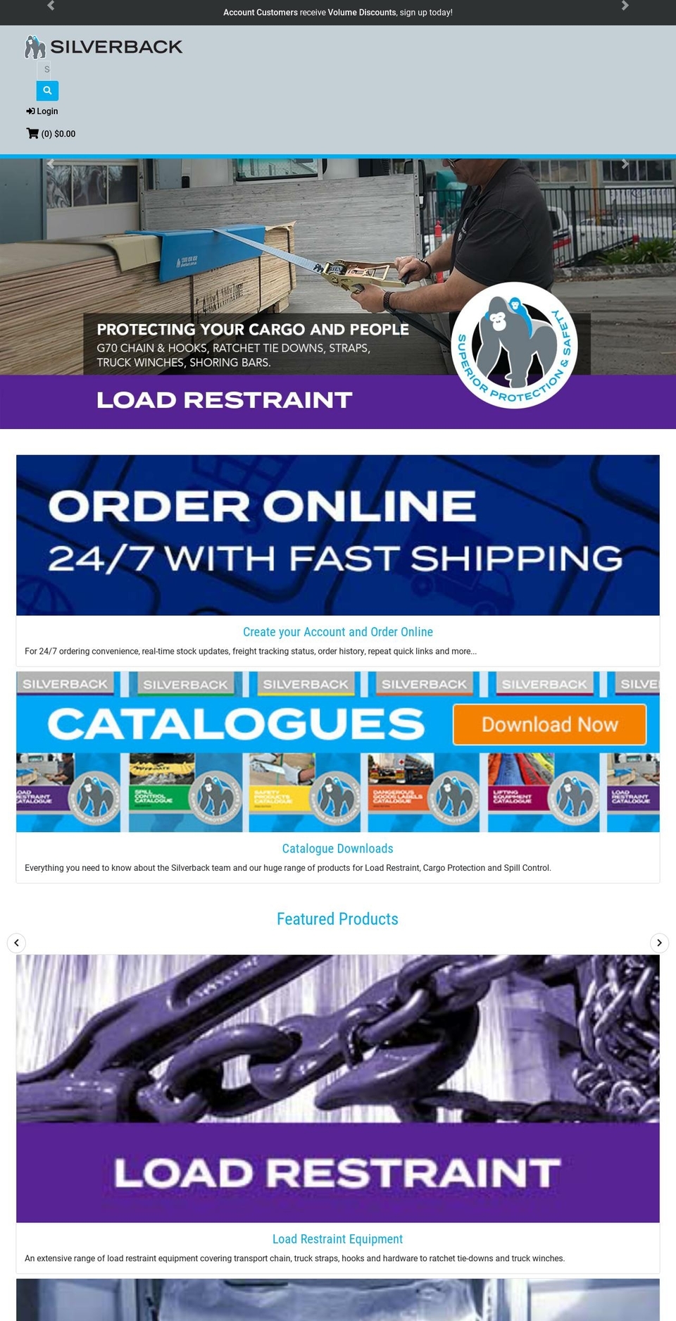 silverback-mainfreight.com — Shopify storefront screenshot