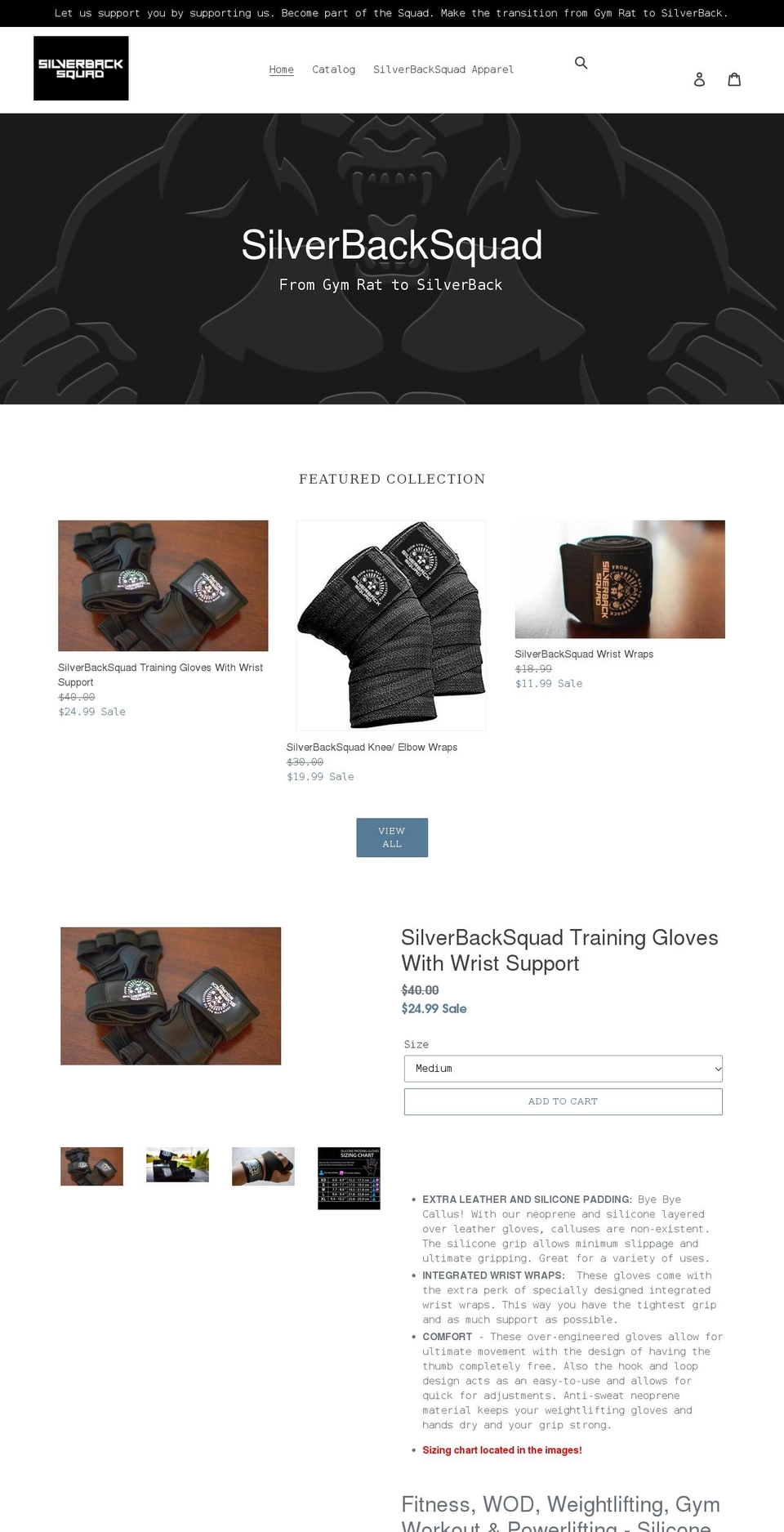 silverbacksquad.net shopify website screenshot