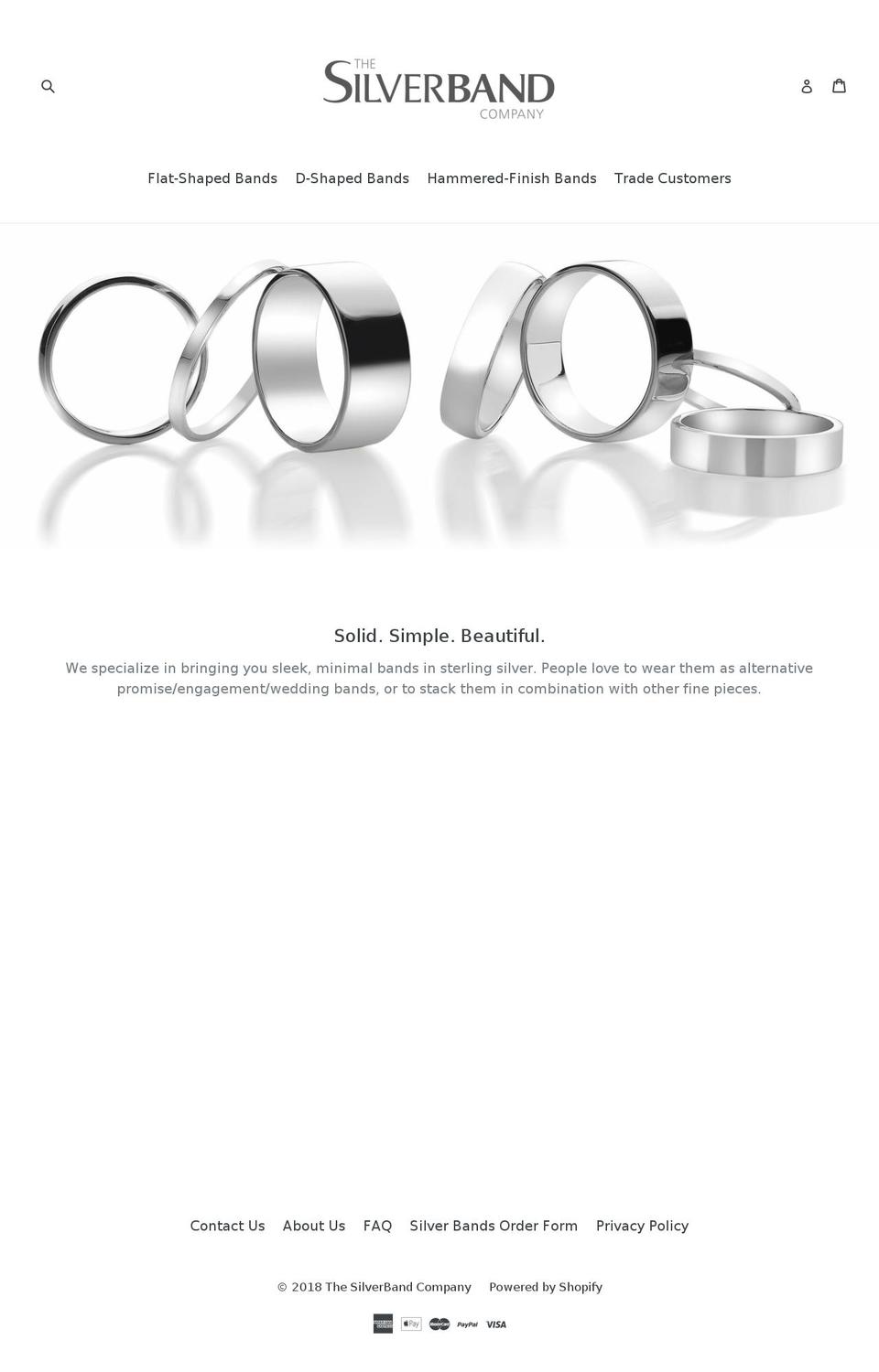 silverbandcompany.com shopify website screenshot