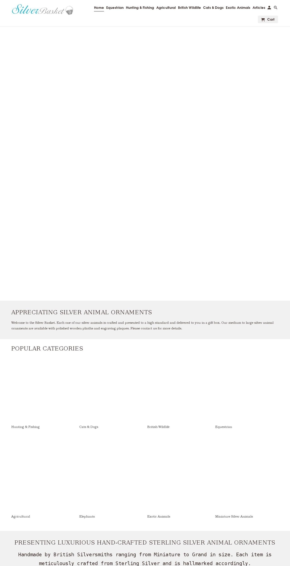 silverbasket.co.uk shopify website screenshot