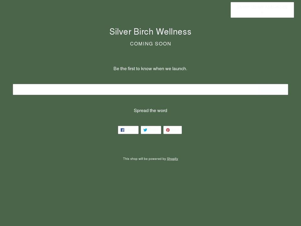 silverbirchwellness.com shopify website screenshot