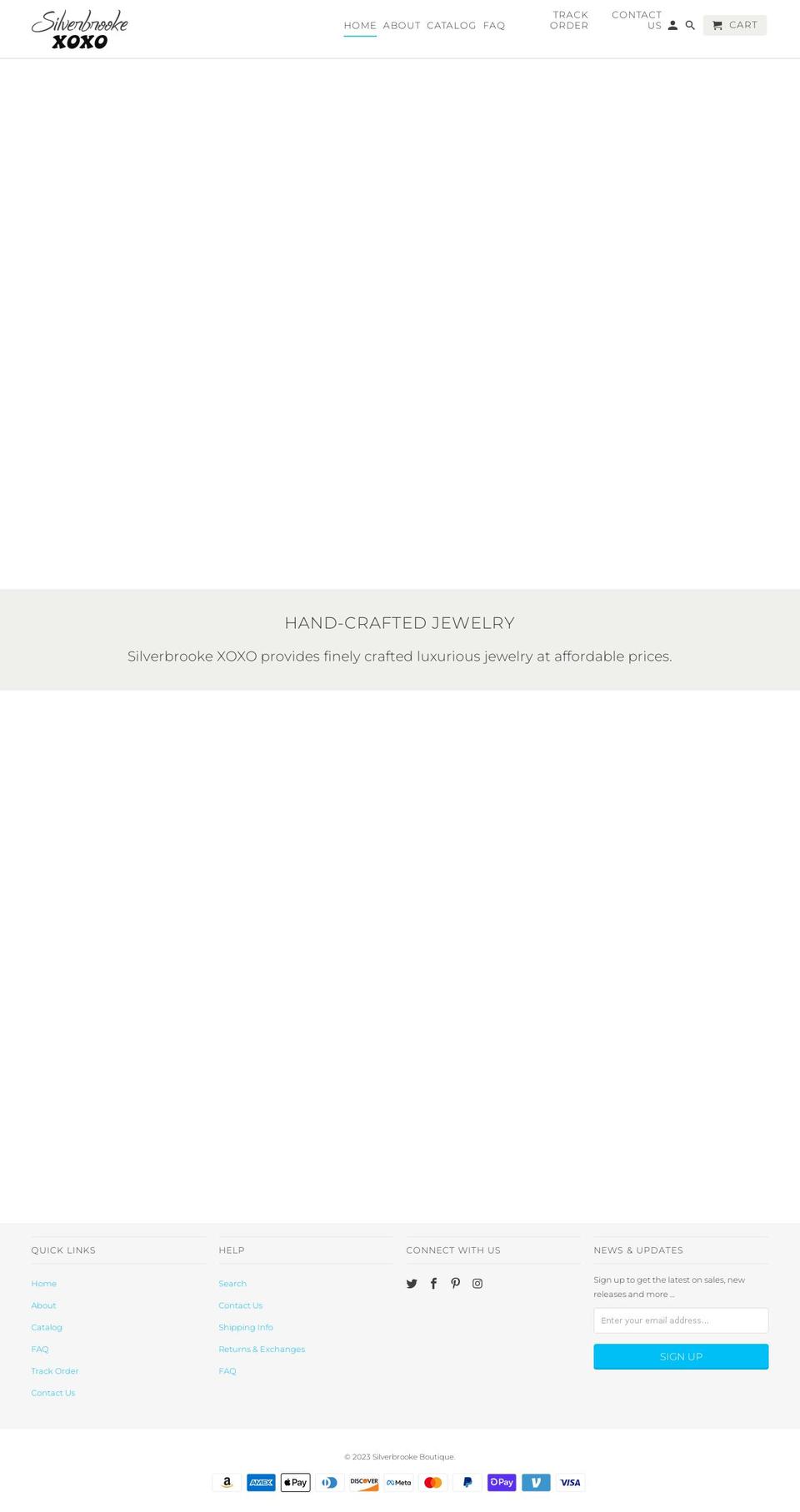 silverbrookexoxo.com shopify website screenshot