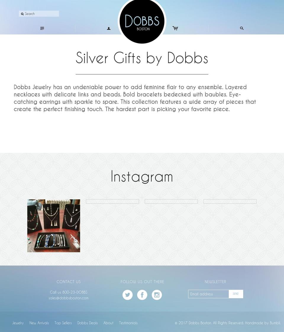 Dobbs Boston Shopify theme site example silverbydobbs.com