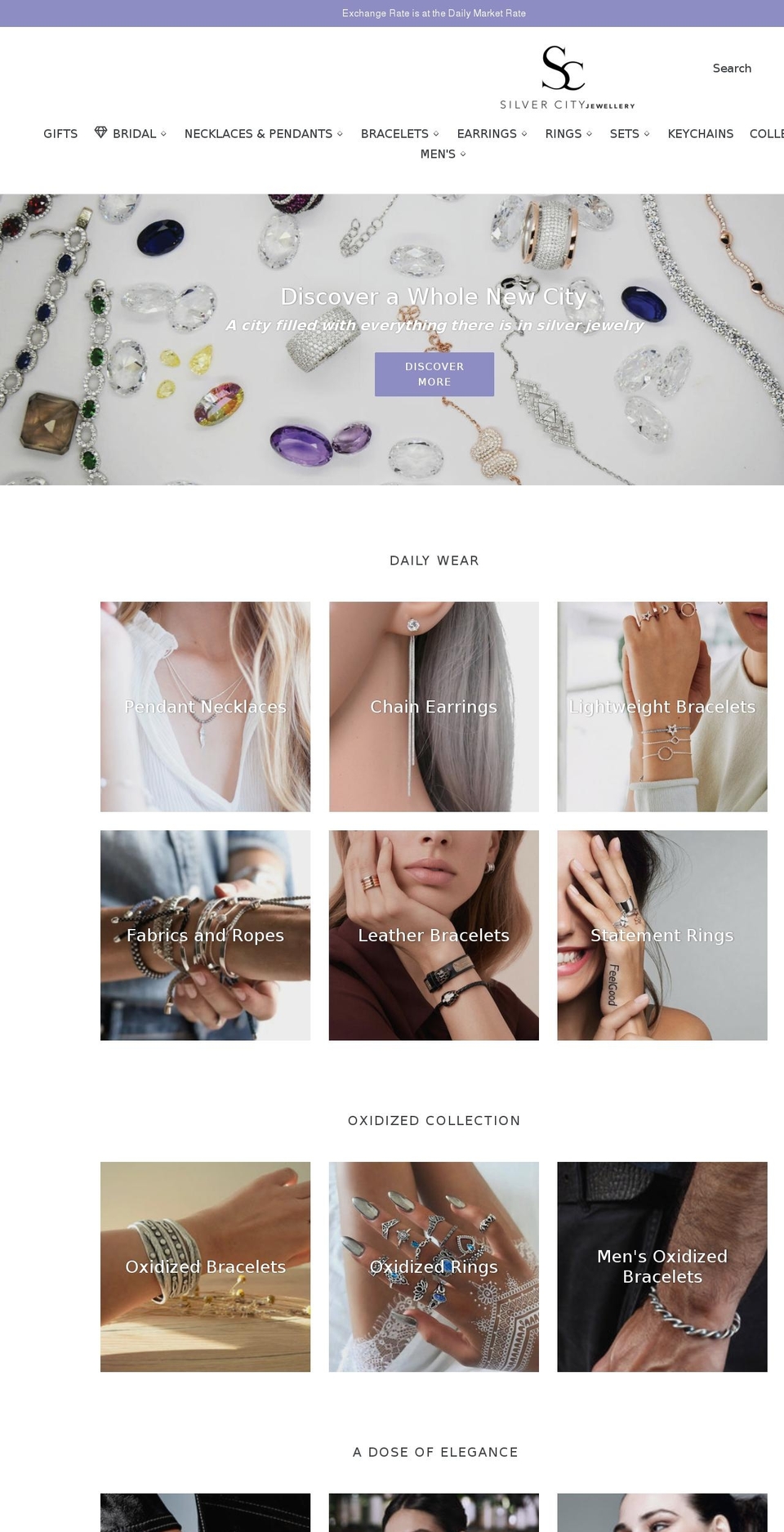 silvercityjewellery.com shopify website screenshot