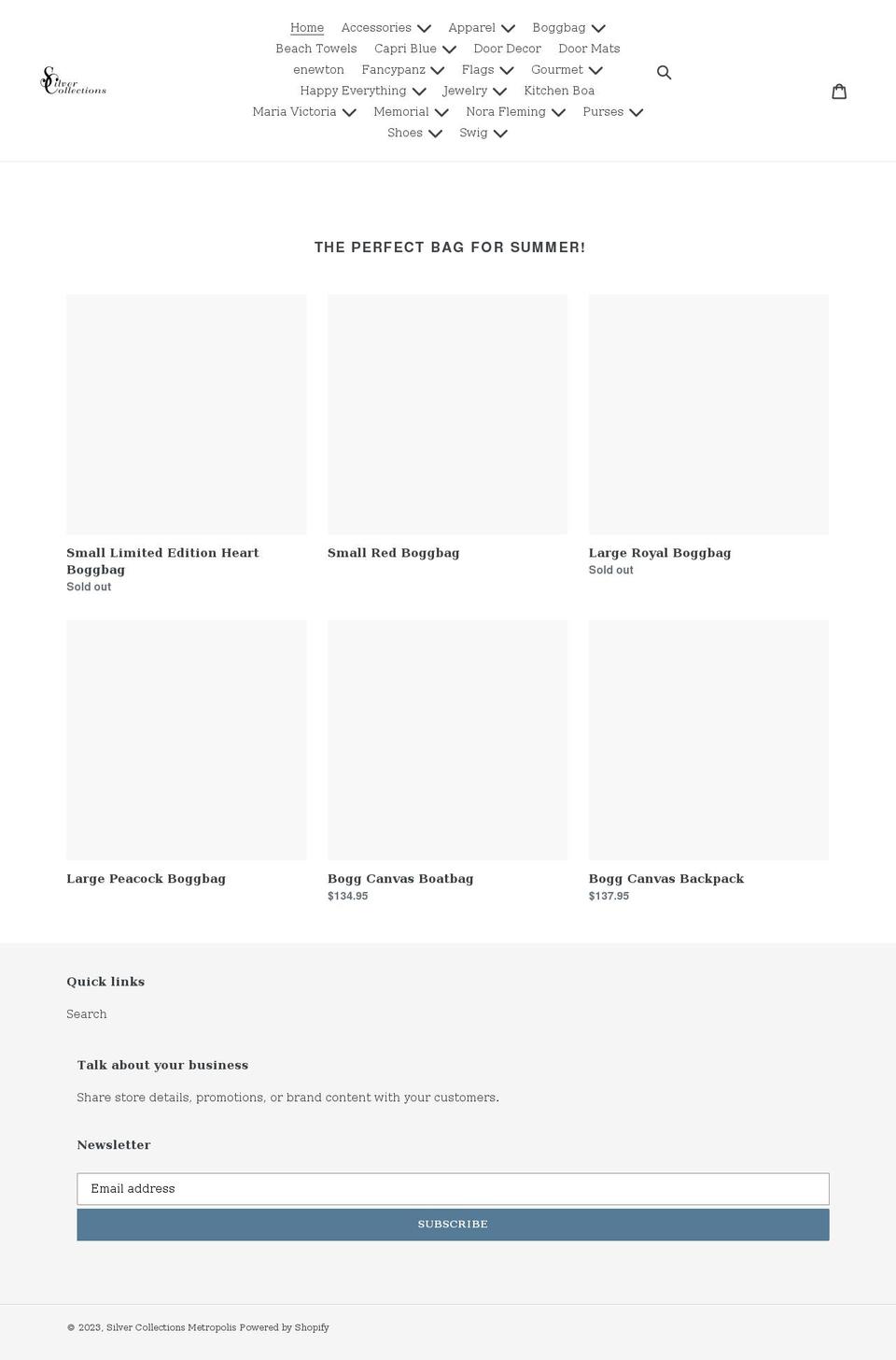 silvercollectionsmetropolis.com shopify website screenshot