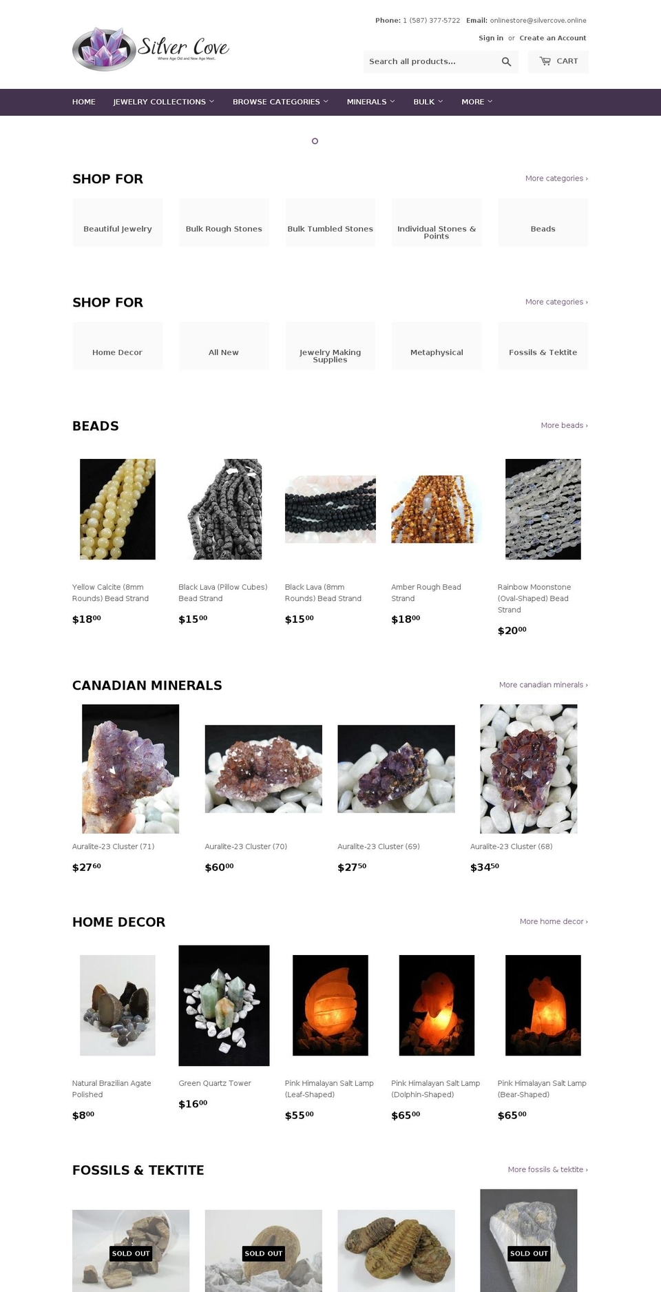 silvercove.net shopify website screenshot