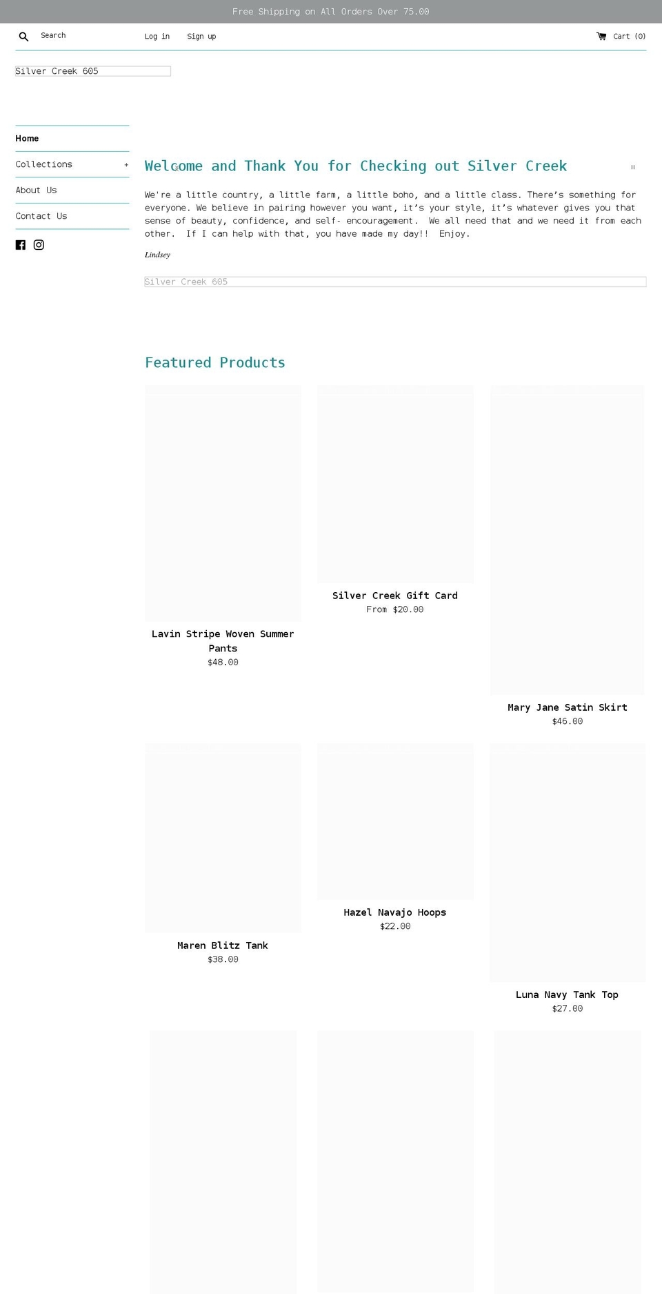 silvercreek605.com shopify website screenshot