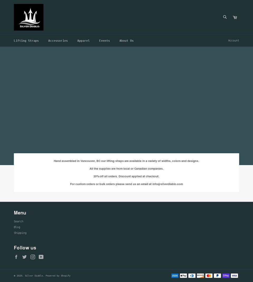 silverdiablo.com shopify website screenshot