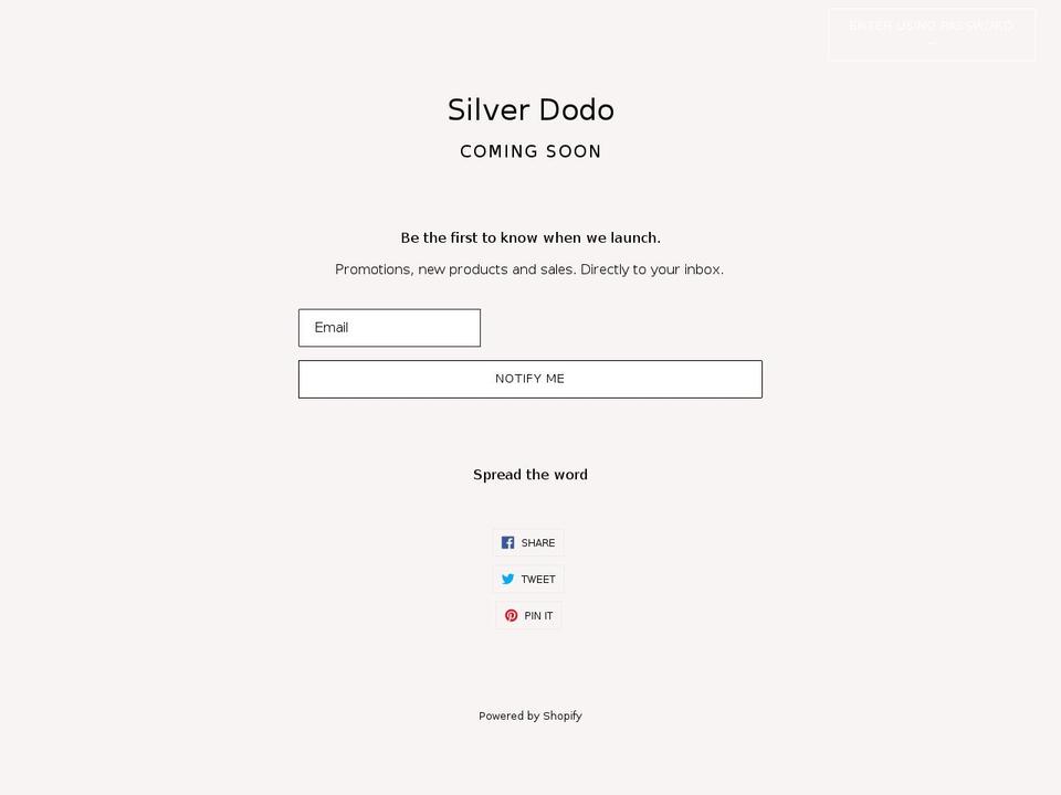 Mentorify v Shopify theme site example silverdodo.com