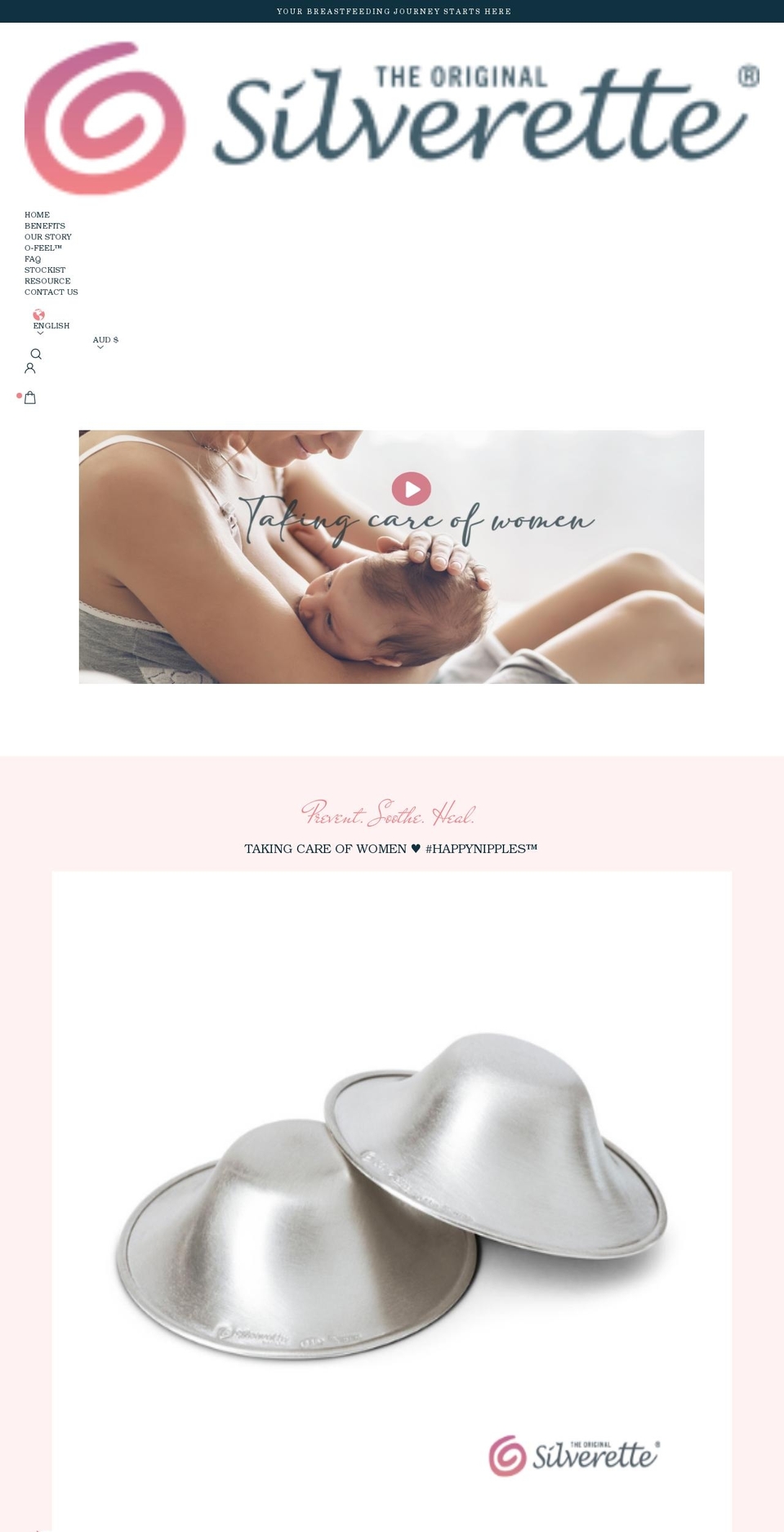 silveretteaustralia.com shopify website screenshot