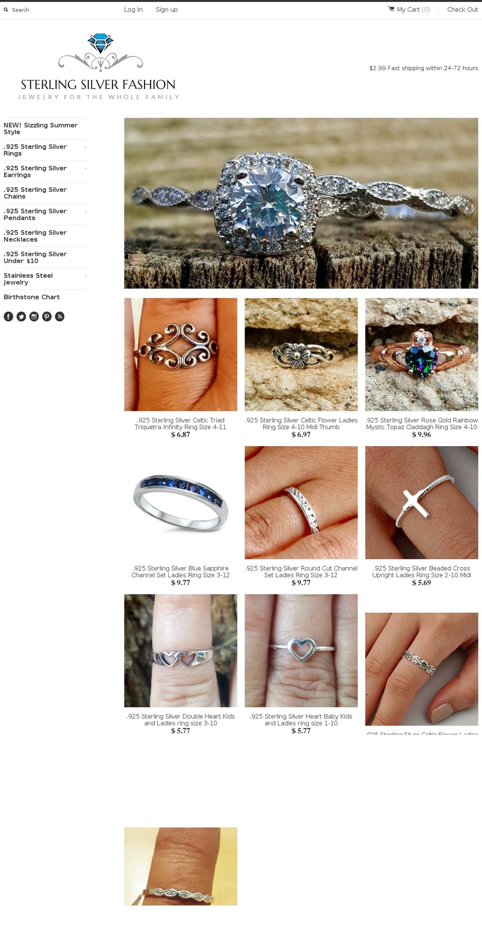 silverfashionrings.com — Shopify storefront screenshot