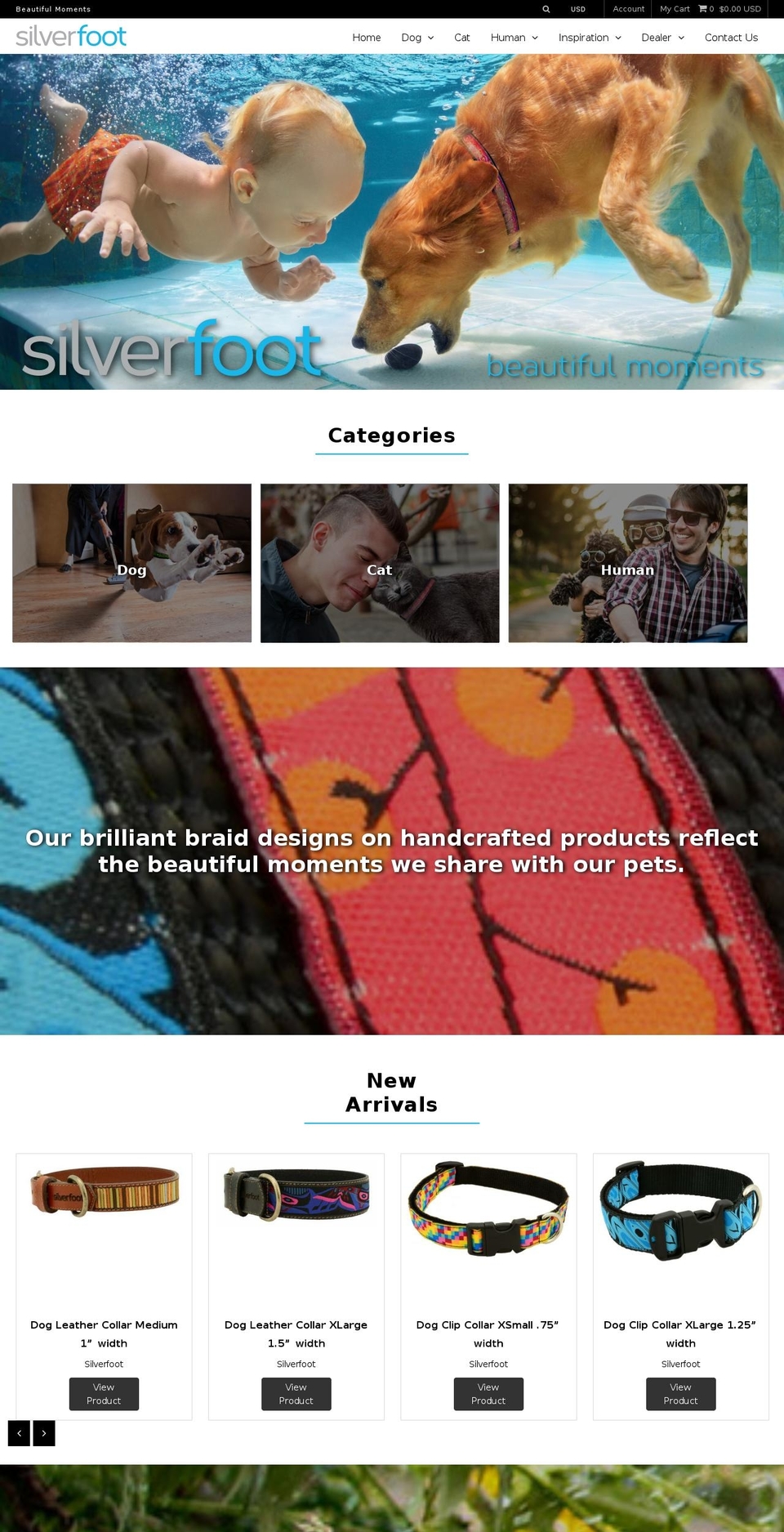 silverfoot.com shopify website screenshot
