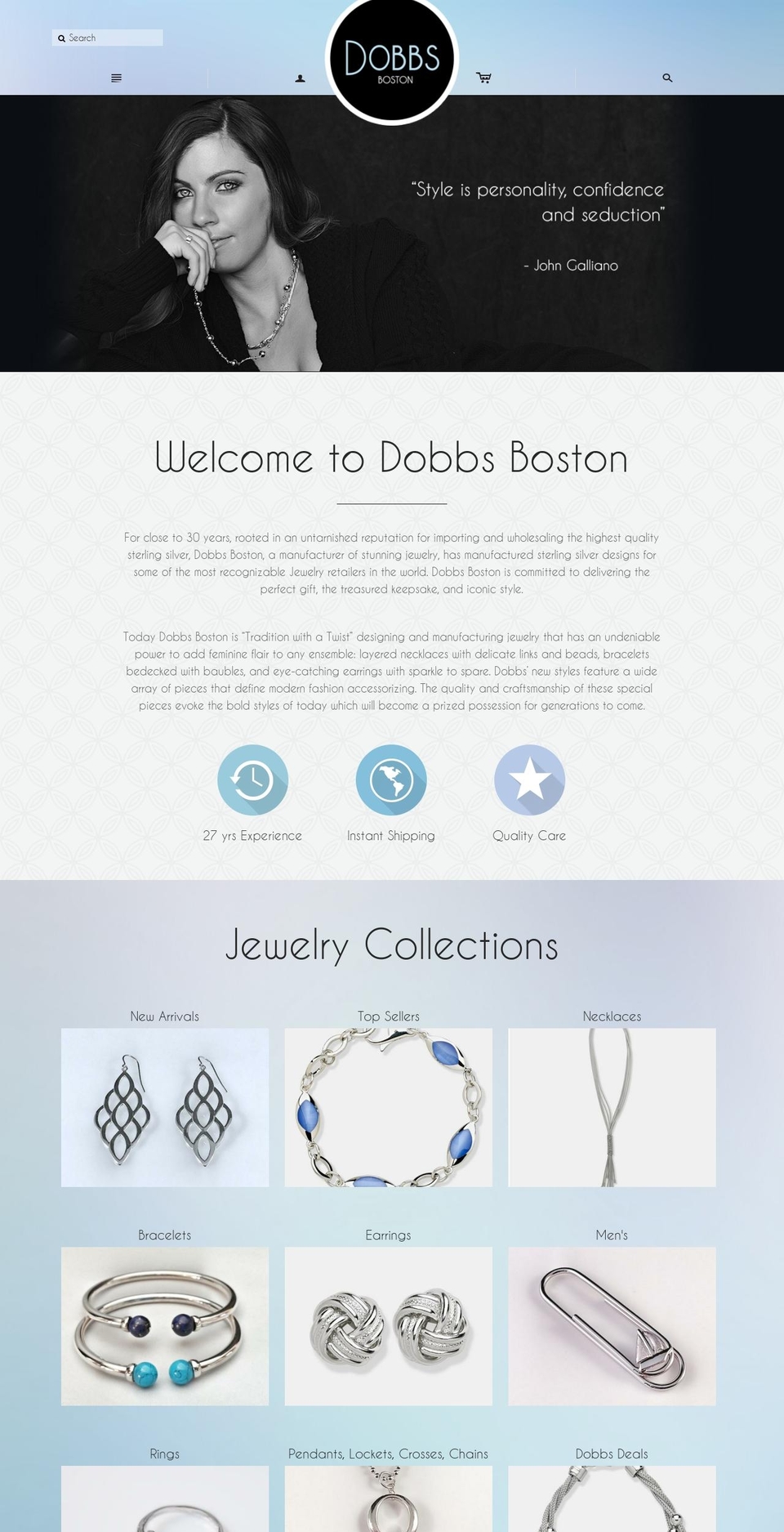 Dobbs Boston Shopify theme site example silvergiftsbydobbs.com