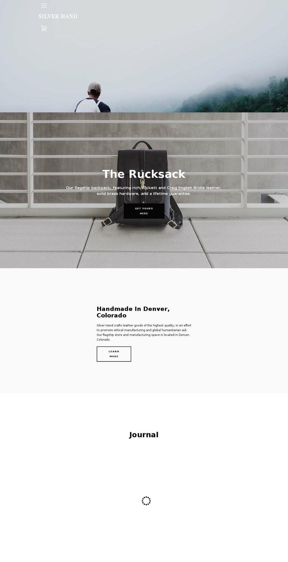 silverhandco.com — Shopify storefront screenshot