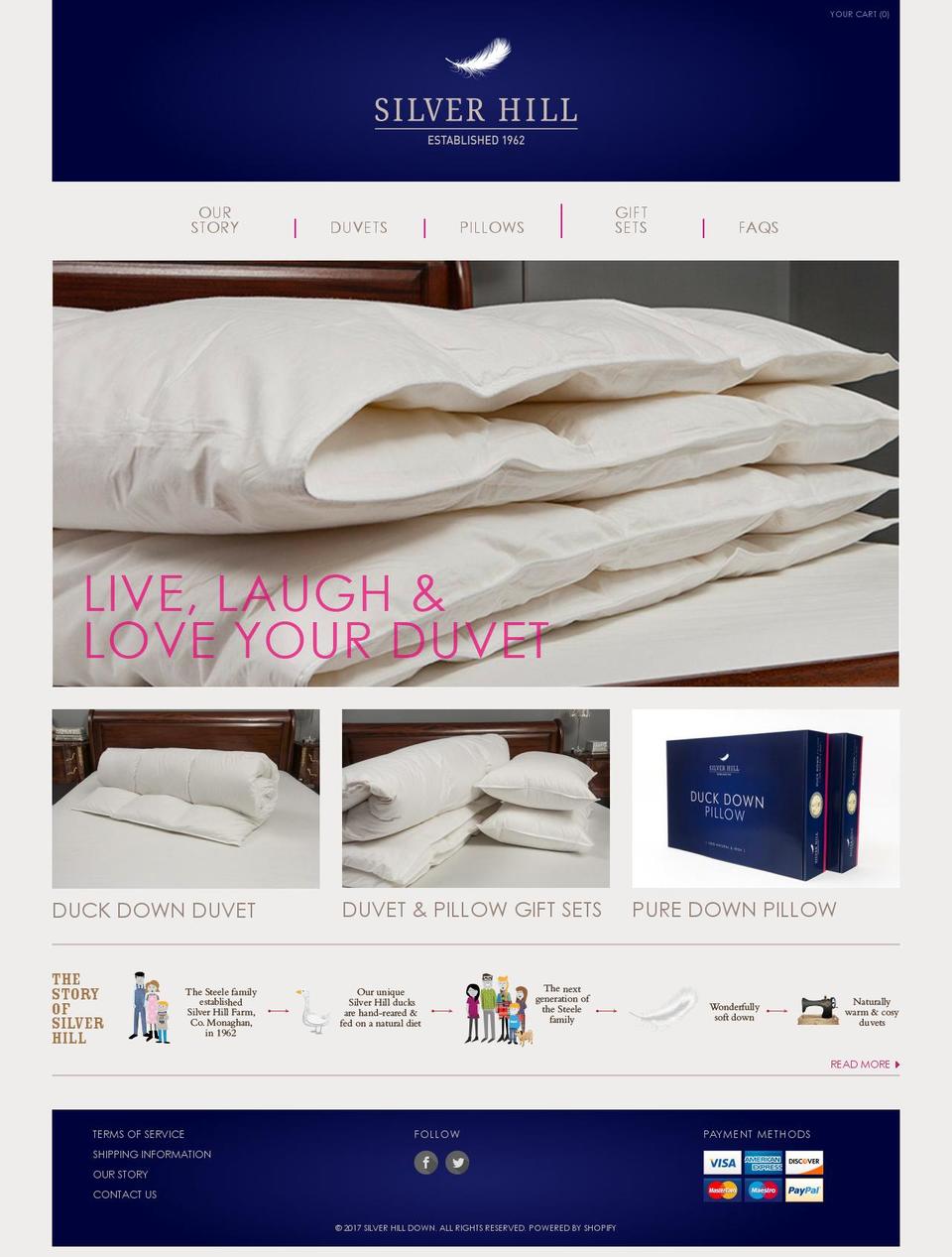 silverhilldown.com shopify website screenshot