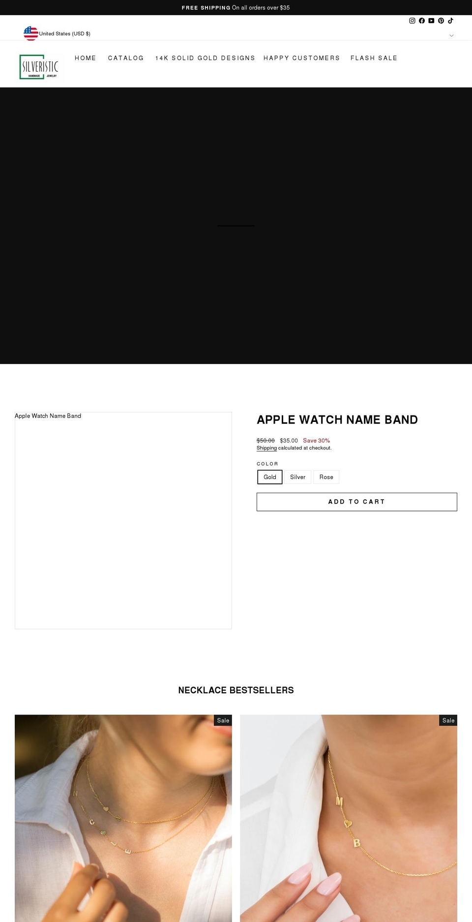 silveristic.com shopify website screenshot