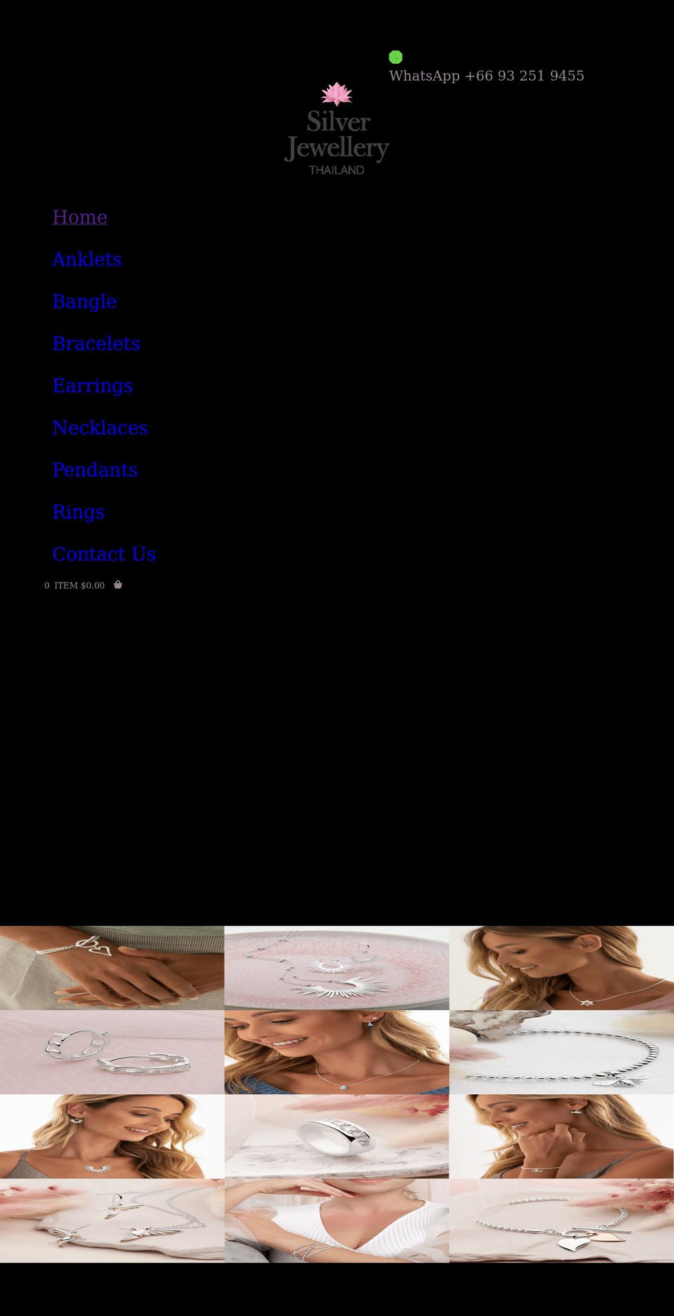silverjewellerythailand.com shopify website screenshot
