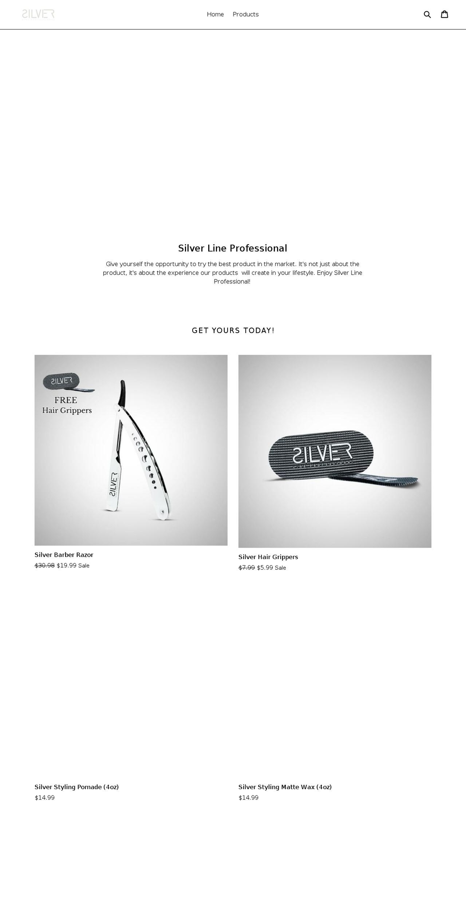 silverlineprofessional.com — Shopify storefront screenshot