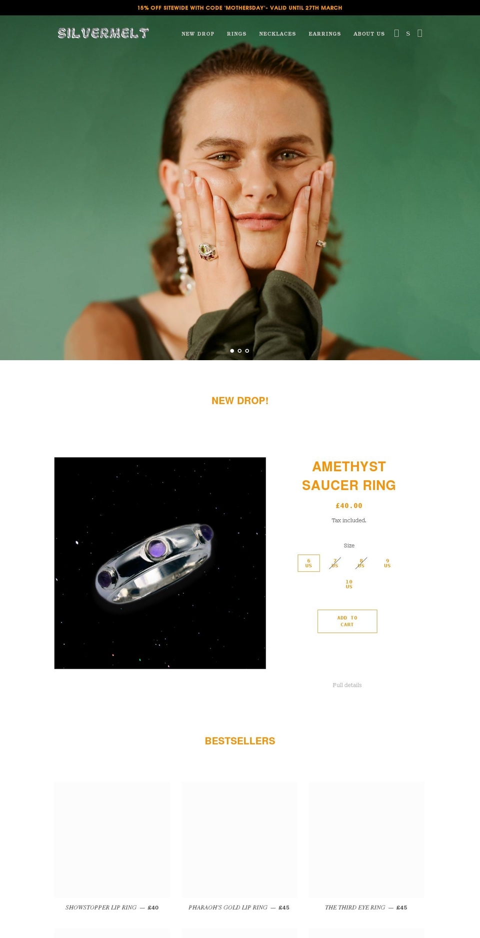 silvermelt.co.uk shopify website screenshot