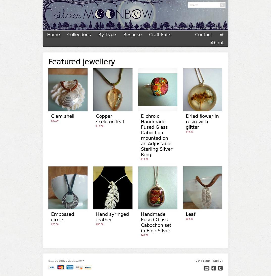 Adaptable Shopify theme site example silvermoonbow.com