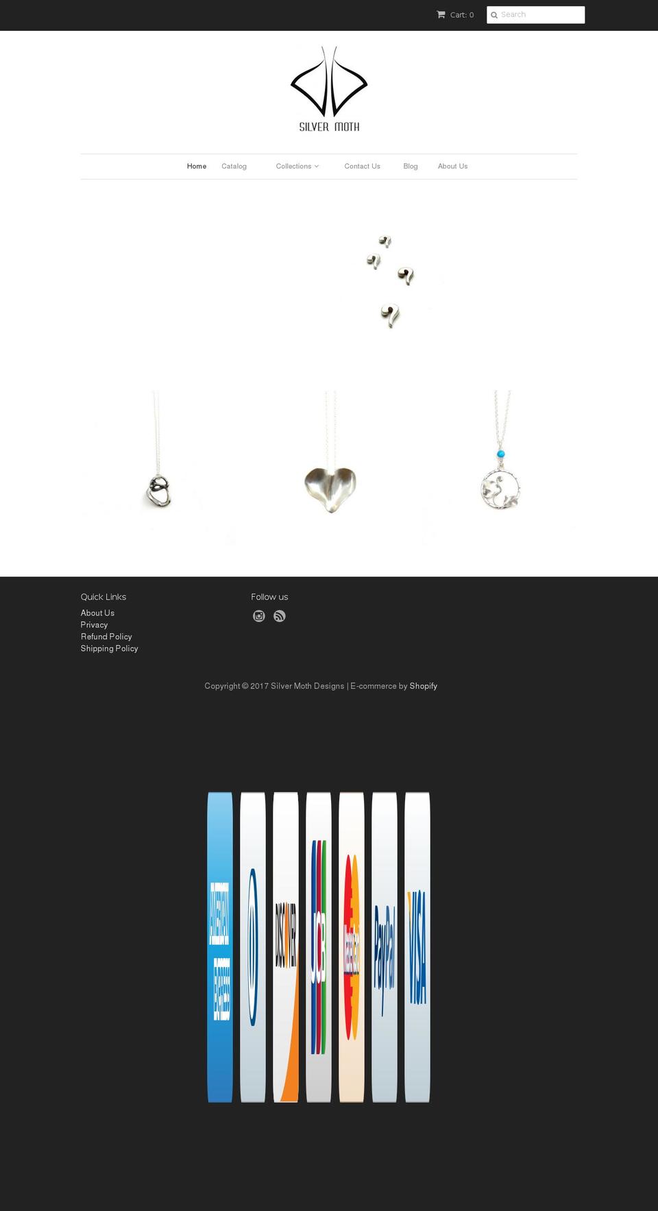 silvermothdesign.com shopify website screenshot