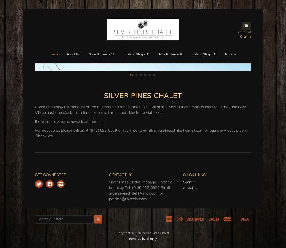 silverpineschalet.com — Shopify storefront screenshot