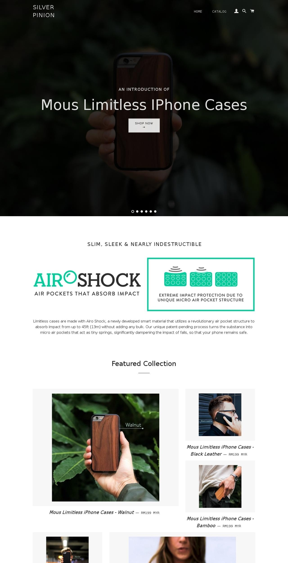 silverpinion.com shopify website screenshot