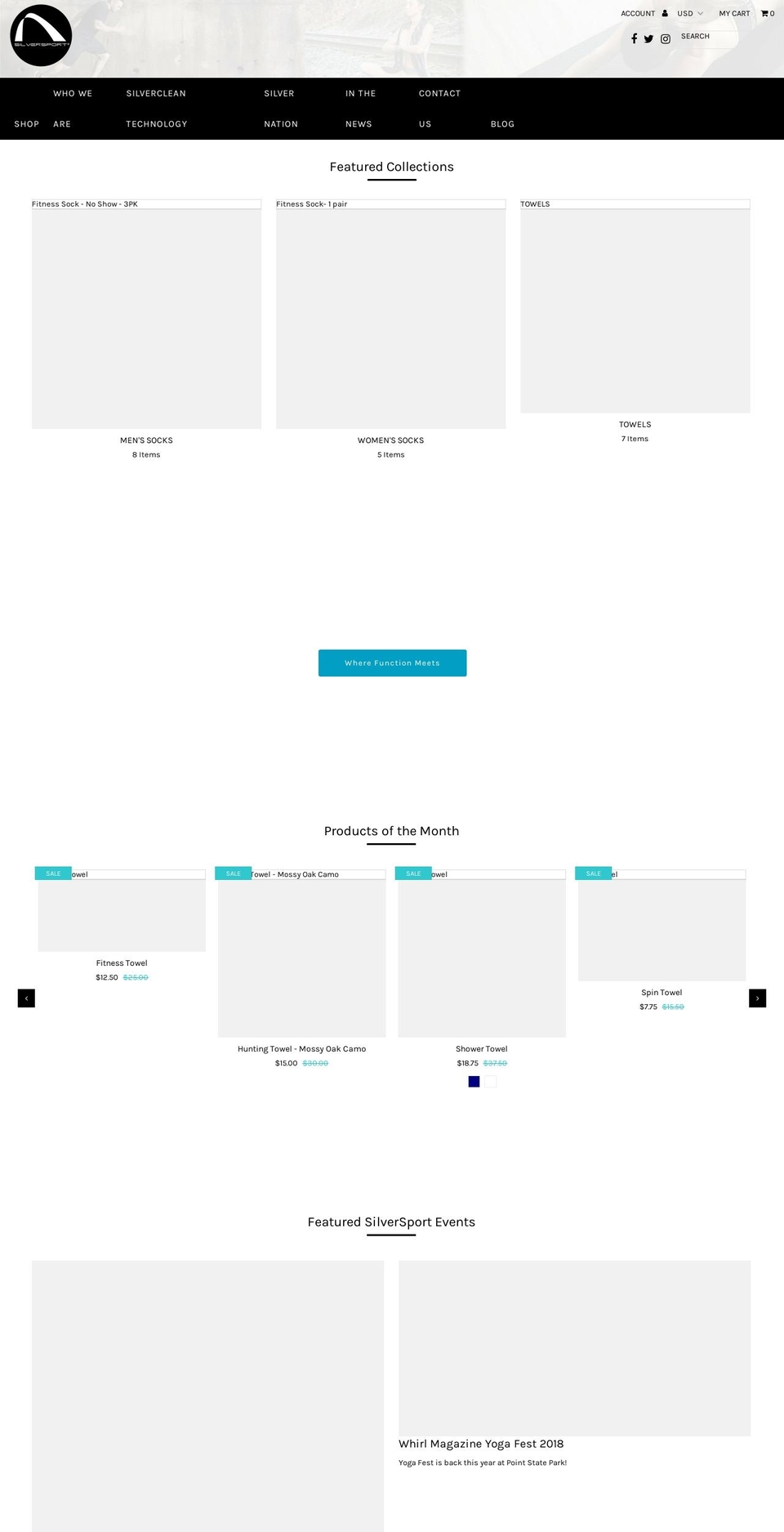 silverproductgroup.com — Shopify storefront screenshot