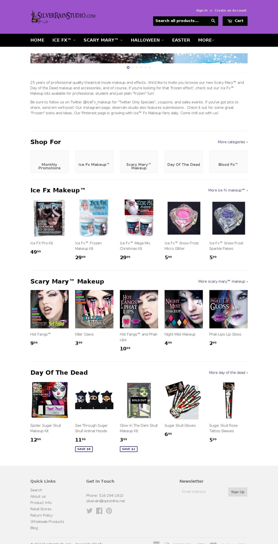 silverrainstudio.com shopify website screenshot