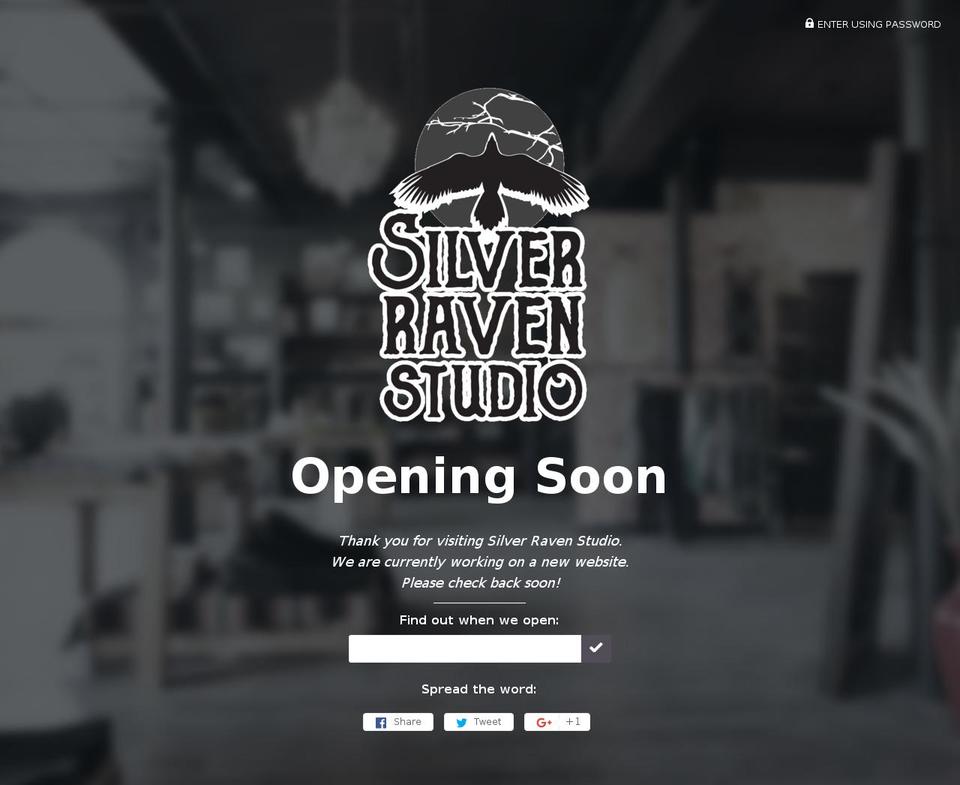 silverravenstudio.com shopify website screenshot