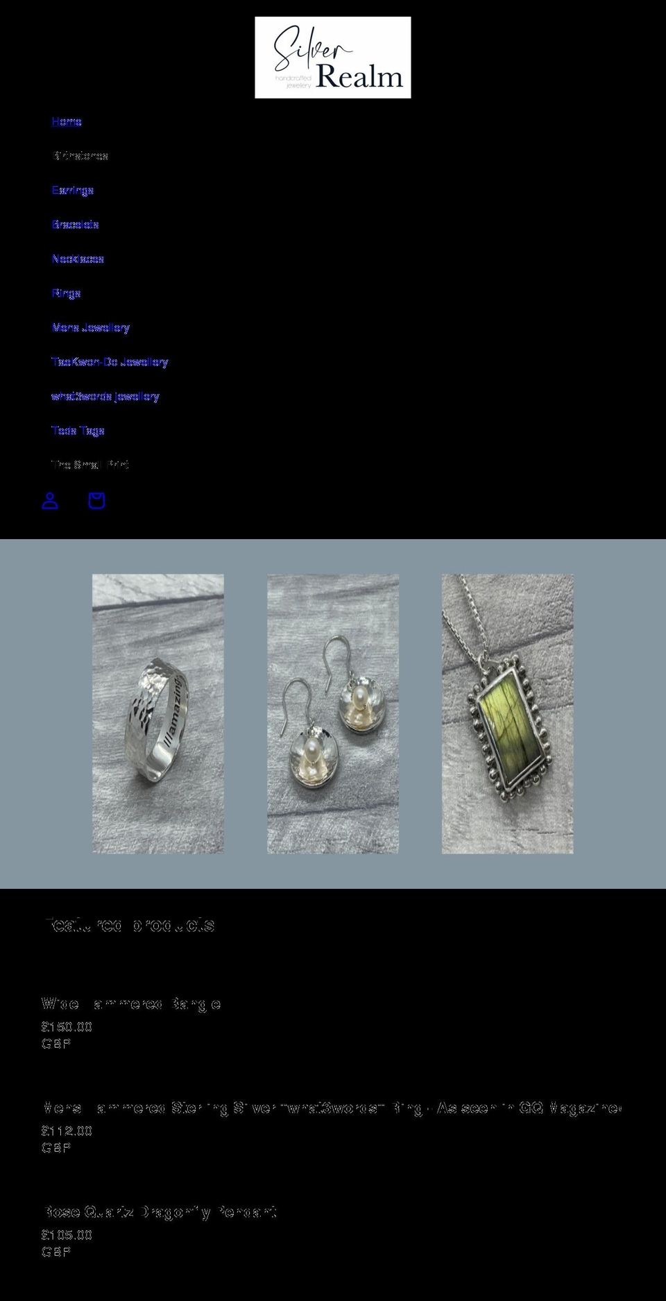 silverrealm.co.uk shopify website screenshot