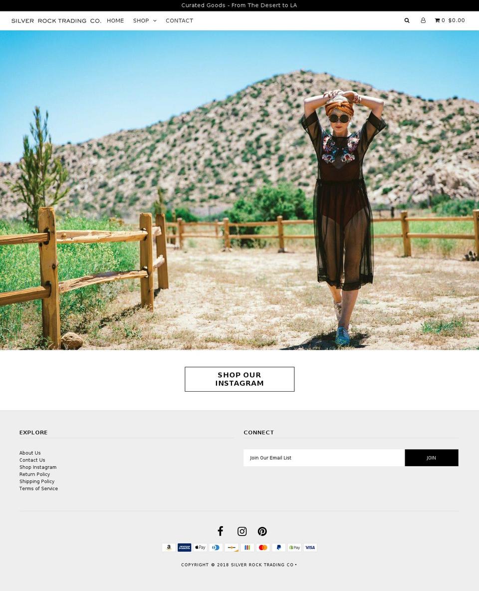 silverrocktradingco.com — Shopify storefront screenshot