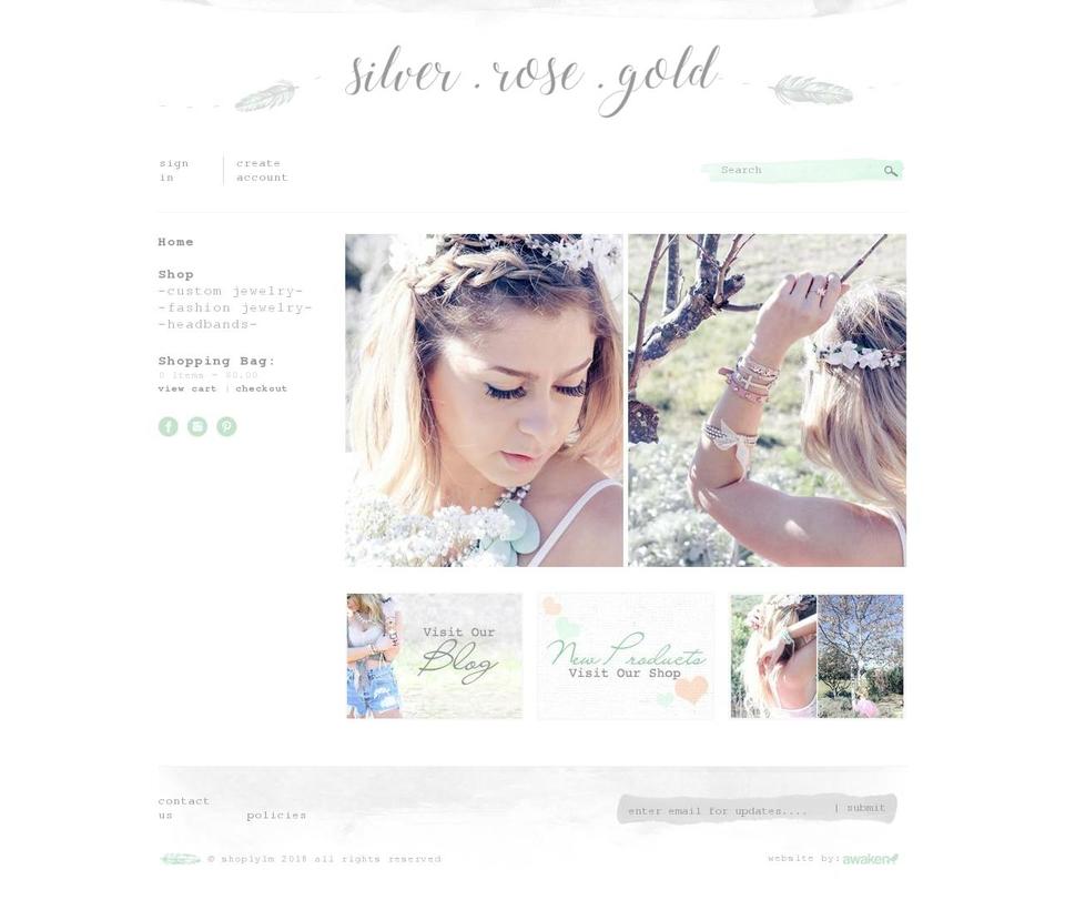 silverrosegold.com — Shopify storefront screenshot