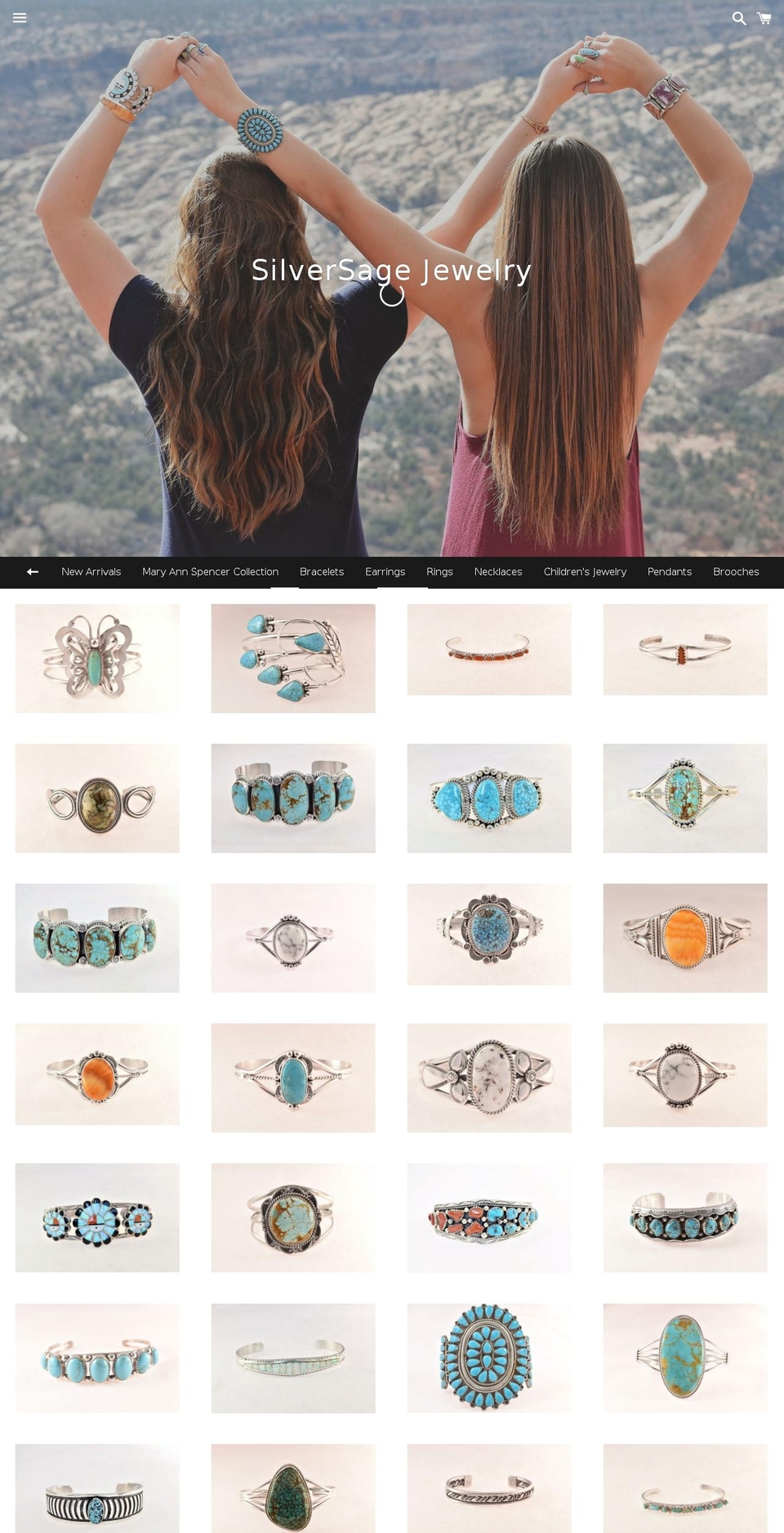 silversagejewelry.com shopify website screenshot