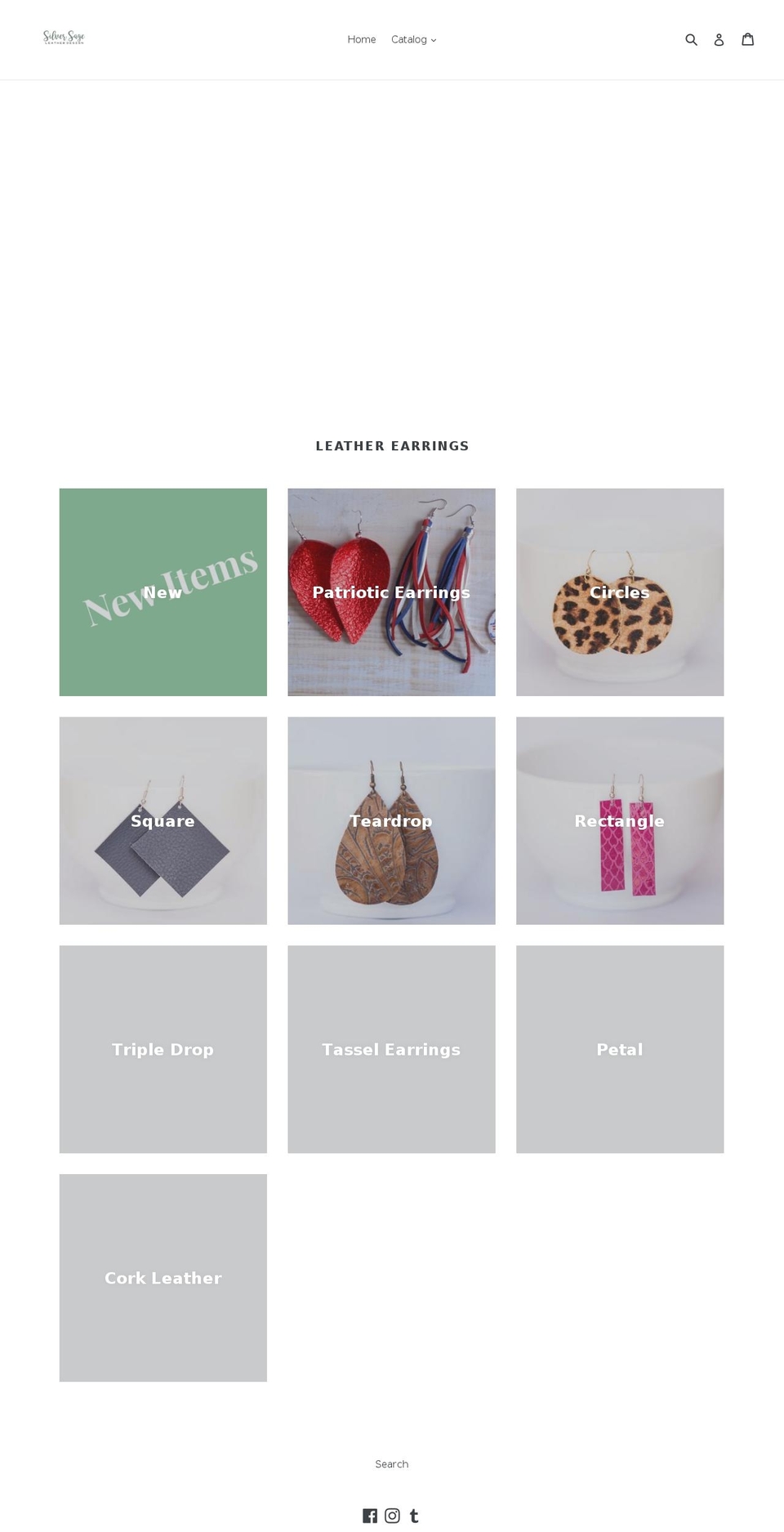 silversageleatherdesign.com — Shopify storefront screenshot